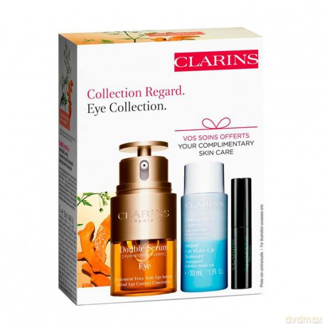 Clarins Set (Double Serum Eye 20ml + Instant Eye Make Up Remover 50ml + Mascara Supra Lift & Curl 3ml)
