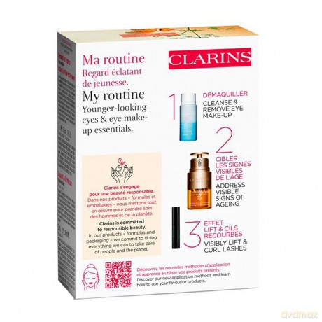 Clarins Set (Double Serum Eye 20ml + Instant Eye Make Up Remover 50ml + Mascara Supra Lift & Curl 3ml)