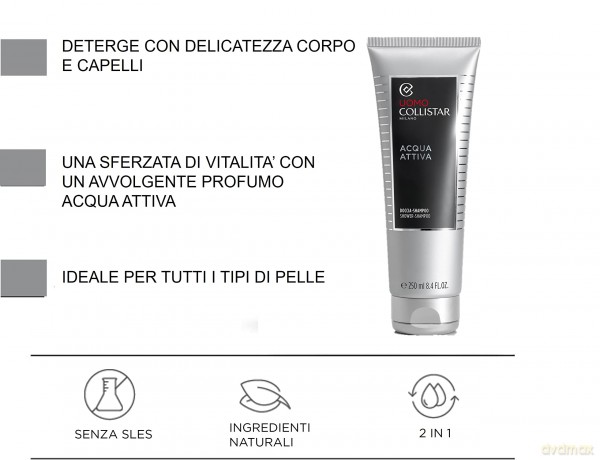 Collistar Acqua Attiva Shower Shampoo 250ml