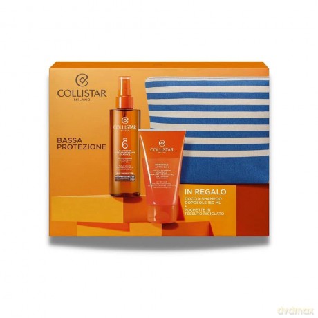 Collistar Set (Ultra Protection Tanning Cream Face Body Spf 30 150ml + After Sun Shower Shampoo 150ml+ Cosmetics Bag
