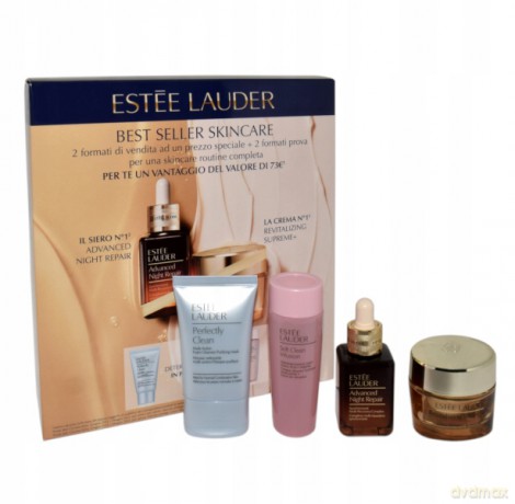 Estee Lauder Set (Advanced Night Repair Serum 30ml + Revitalizing Supreme + Youth Power Creme 30ml + Perfectly Clean Cleanser 30ml + Soft Clean Lotion 50ml)