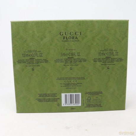 Gucci Set (Flora Georgeous Jasmine (W) Woda perfumowana 100ml + Pen Spray 10ml + Mini Spray 5ml)