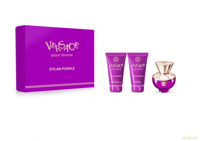 Versace Set (Dylan Purple (W) Woda perfumowana 50ml + Perfumed Bath&Shower Gel 50ml + Perfumed Body Lotion 50ml)