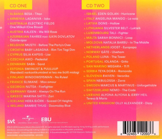 Eurovision Song Contest Malmo 2024 [2CD]