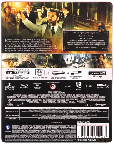 Fantastic Beasts: The Secrets of Dumbledore (Fantastyczne zwierzęta: Tajemnice Dumbledore'a) (steelbook) [Blu-Ray 4K]+[Blu-Ray]
