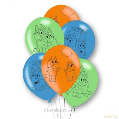 Balony lateksowe Bluey 27,5 cm 6szt.