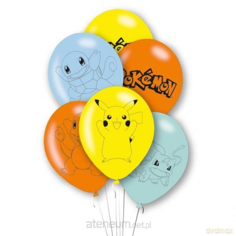 Balony lateksowy Pokemon 27,5 cm 6szt.