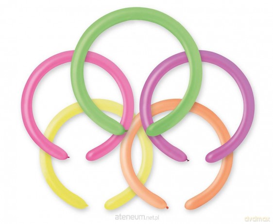 Balony rurki fluor 100szt