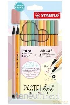 Cienkopis Point 88 Flam Pen 68 pastellove 12szt