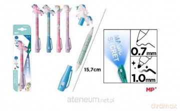 Długopis szpiegowski UV 0.7/1.0mm Jednorożce MIX
