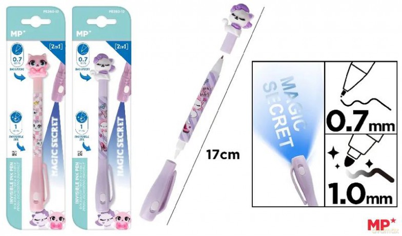 Długopis szpiegowski UV 0.7/1.0mm Kotki MIX
