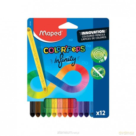 Kredki z grafitu Infinity 12 kolorów disp (24szt)