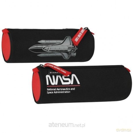 Piórnik tuba 1 zamek NASA czarny