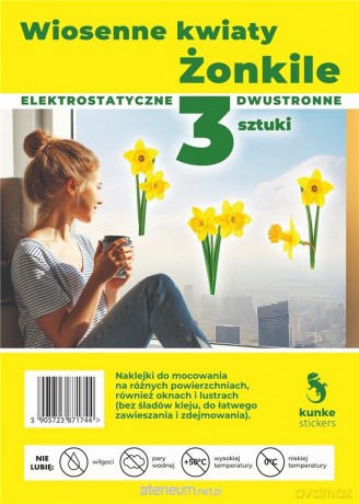 Wiosenne kwiaty Żonkile 3szt