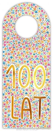 Zawieszka na butelkę - 100 lat kwiaty