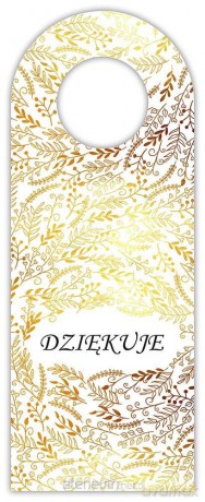 Zawieszka na butelkę - Dziękuję złote