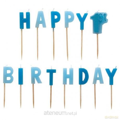Zestaw świeczek happy 1st birthday" boy"