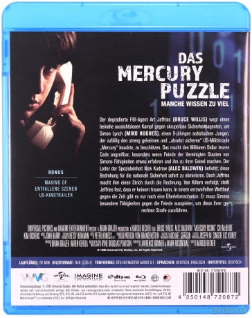 Mercury Rising (Kod Merkury) [Blu-Ray]