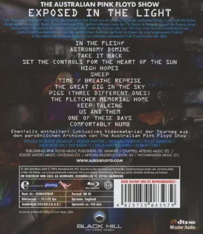The Australian Pink Floyd Show: Exposed In The Light: Live 2012 [Blu-Ray]