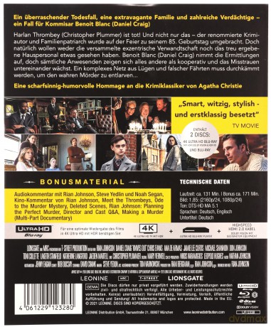 Knives Out (Na noże) (mediabook) [Blu-Ray 4K]+[Blu-Ray]