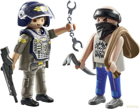 PLAYMOBIL Zestaw figurek Duo Pack 71505 Jednostka specjalna i bandyta [FIGURKA]