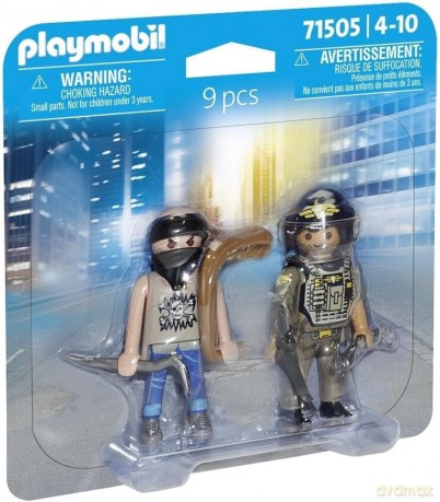 PLAYMOBIL Zestaw figurek Duo Pack 71505 Jednostka specjalna i bandyta [FIGURKA]