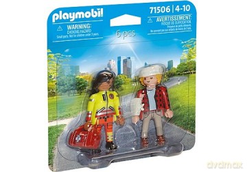 PLAYMOBIL Zestaw figurek Duo Pack 71506 Sanitariusz z pacjentem [FIGURKA]