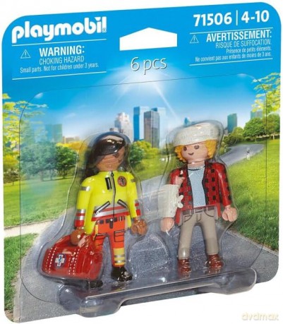 PLAYMOBIL Zestaw figurek Duo Pack 71506 Sanitariusz z pacjentem [FIGURKA]