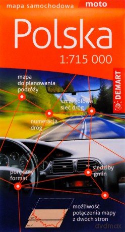 Polska. Mapa samochodowa 1 : 715 000 [KSIĄŻKA]
