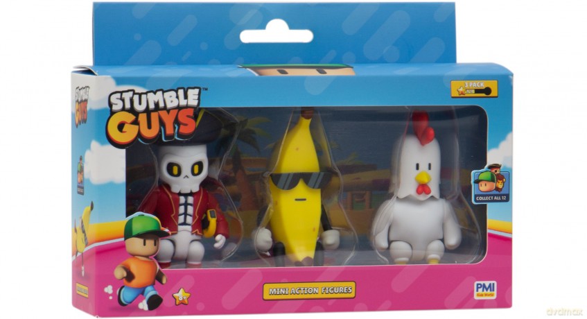 Stumble Guys Mini Action Figures 3 Pack B Banana Guy Chicken Capt Nohart [FIGURKA]