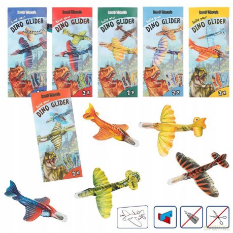 Szybowiec do składania Dino World 2szt. mix wzorów 12272A