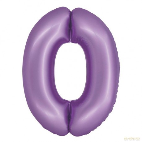 Balon foliowy Smart Cyfra 0 lawendowa matowa 76 cm