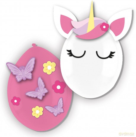 Balony Lateksowe Primcess Z Papierowymi Elementami