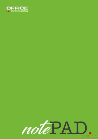 Blok biurowy OFFICE PRODUCTS, A5, w kratkę, 50 kart., 60gsm, zielony