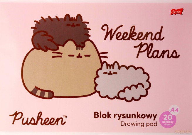 Blok rysunkowy A4 20k PUSHEEN