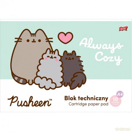 Blok techniczny A4 10 kartek okładka kredowana PUSHEEN