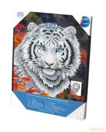 Diamond Dotz Diamentowa mozaika Biały tygrys 44x55cm DDK7006