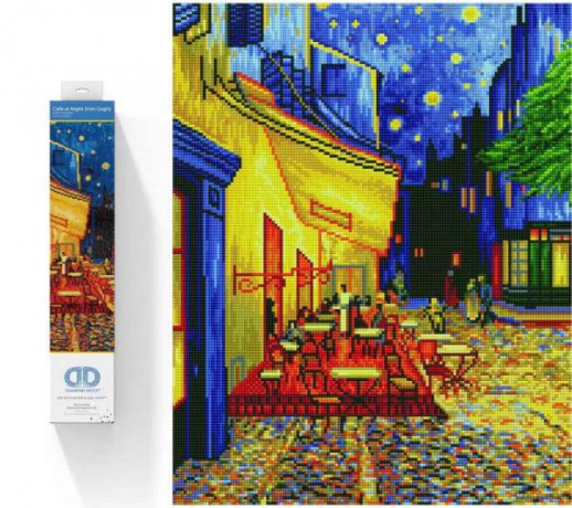 Diamond Dotz Diamentowa mozaika Cafe at Night 49,5x60cm DD10005