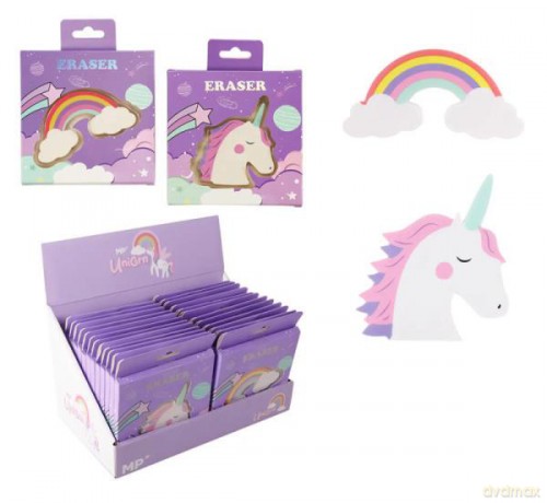 Gumka do ścierania Unicorn Jednorożec Tęcza mix