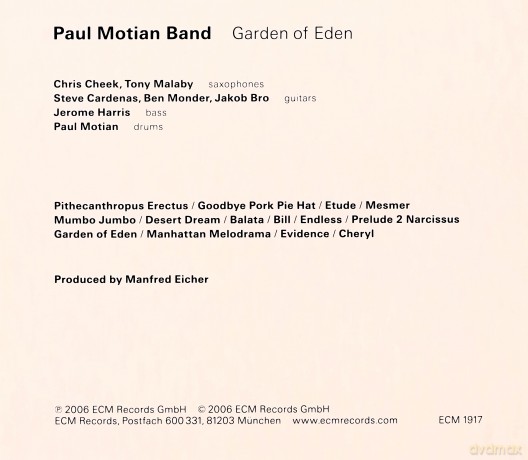 Paul Motian: Garden Of Eden [CD]