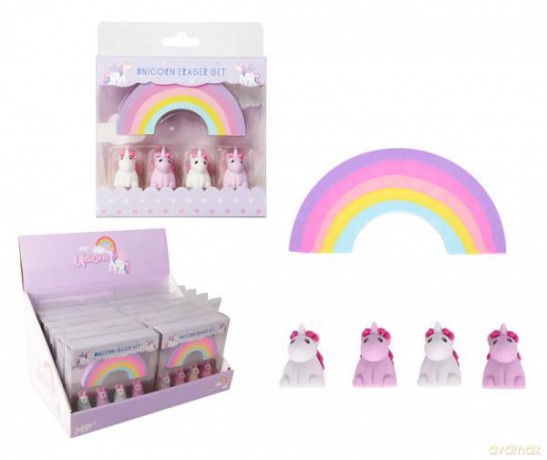 Gumki do ścierania Unicorn Jednorożce 5szt. MP