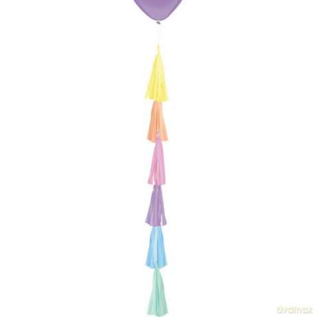 Ogon Balonowy Frędzle Rainbow Papierowe 70cm