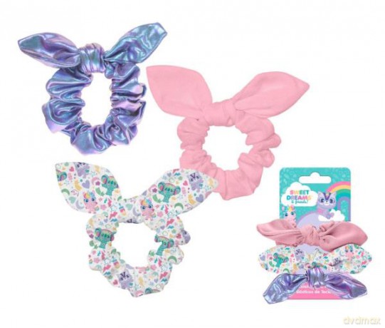 Opaska do włosów z kokardą 3 szt. Sweet Dreams KL11624 Kids Euroswan