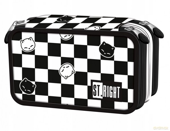 Piórnik potrójny z wyposażeniem STRIGHT PC-05 Chees cats