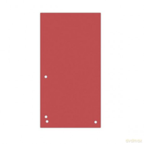 Przekładki DONAU, karton, 1/3 A4, 235x105mm, 100szt., czerwone