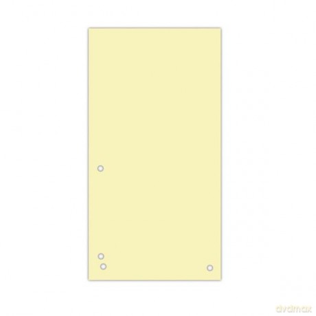 Przekładki DONAU, karton, 1/3 A4, 235x105mm, 100szt., żółte