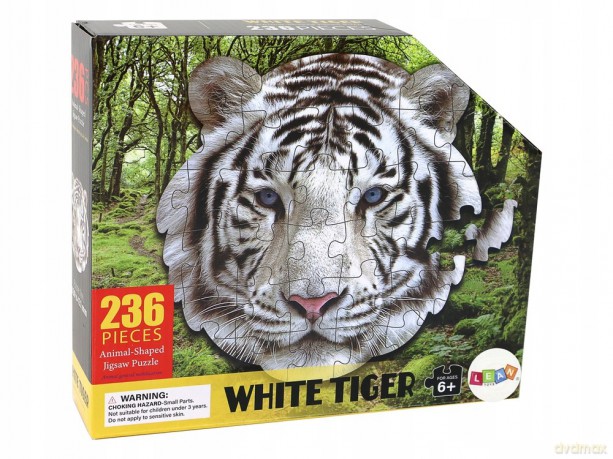 Puzzle 236 el. Kształt Głowy Białego Tygrysa 16509 [PUZZLE]