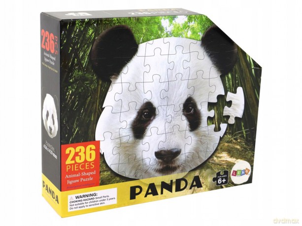Puzzle 236 el. Kształt Głowy Pandy Zwierzęta 16511 [PUZZLE]