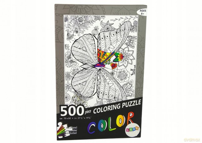 Puzzle Do Kolorowania 500 el. Motyl 14152 [PUZZLE]