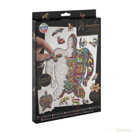 Puzzle drewniane Żółw 130 el. [PUZZLE]